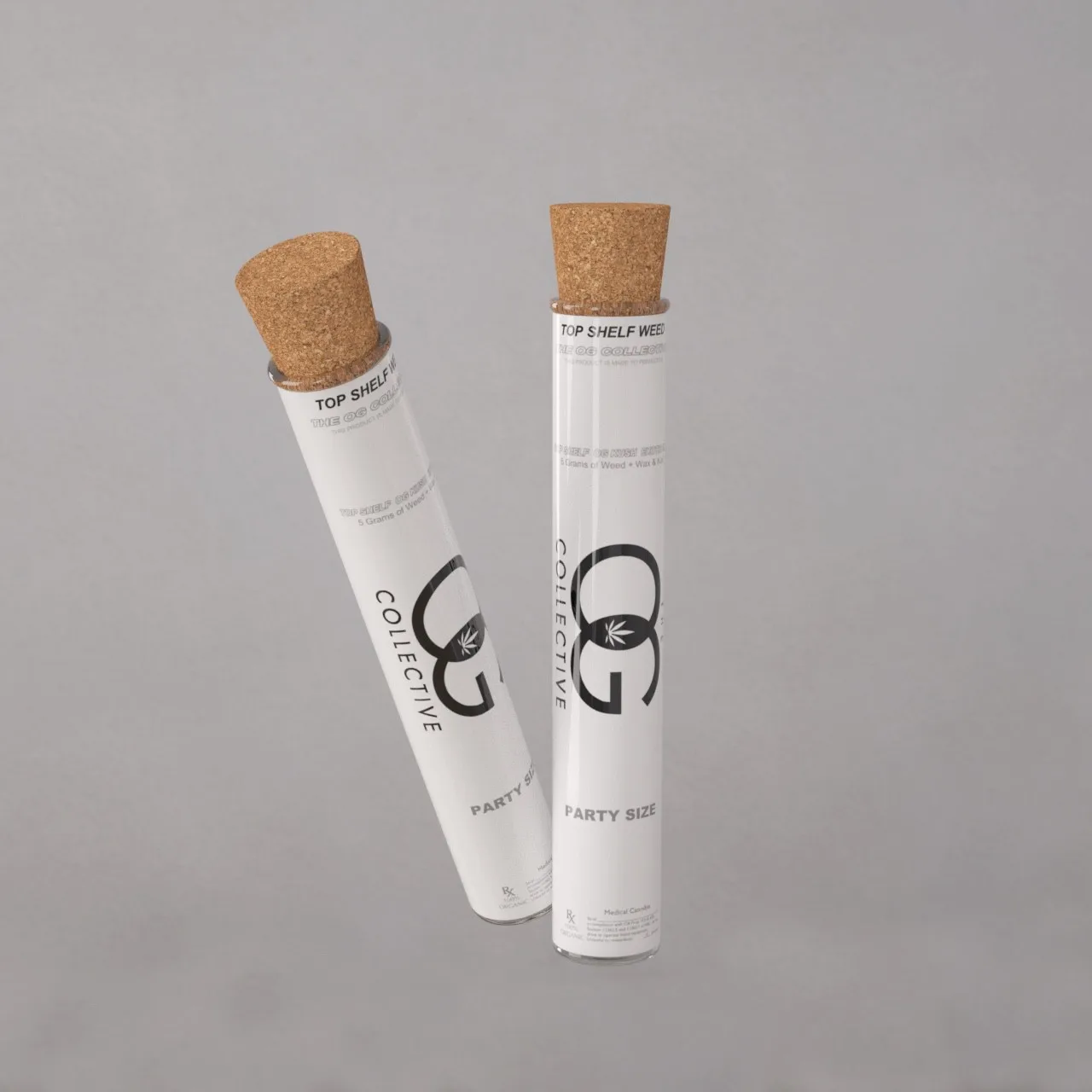 Gg83 Pre Roll Packaging,Glass Preroll Tube W/ Cork Top,Hemp Plastic