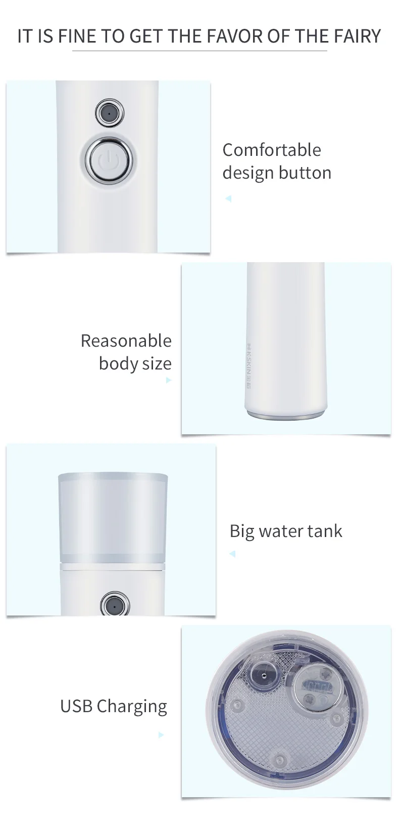 2021 sain wxx USB Nano Face Steamer Face Sprayer Humidifier Moisturizing Beauty Tool