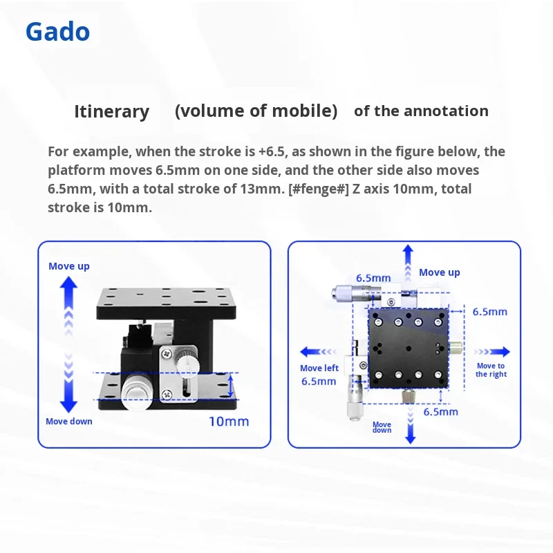90 three axis motion displacement table aluminum alloy engine manual fine adjustment-16
