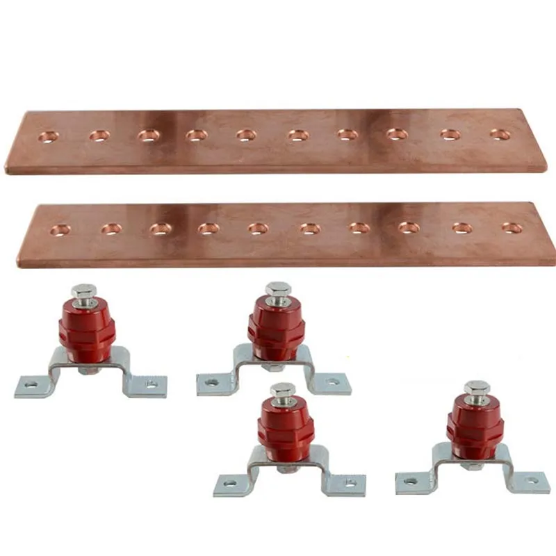 Custom Copper Grounding Busbar For Earthing Solid Copper Electrical Bus