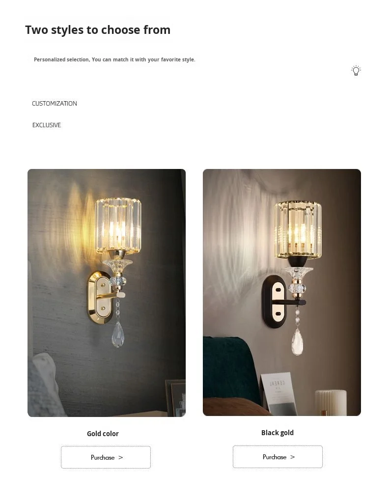 product modern minimalist crystal wall luxury led creative iron for bedroom bedside aisle hotel living room entrance background wall-3