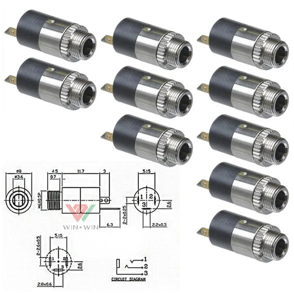 Surface panel mount 3.5mm headphone jack