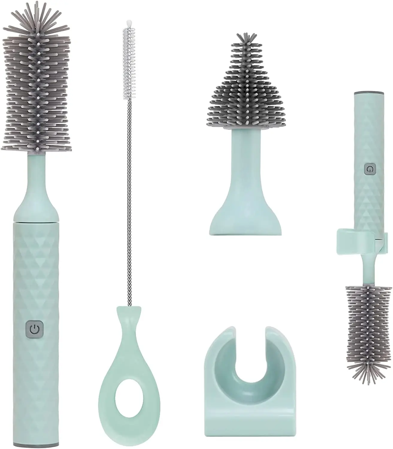 Electric Bottle Brush Set With Baby Bottle Cleaner Nipple Brush Straw