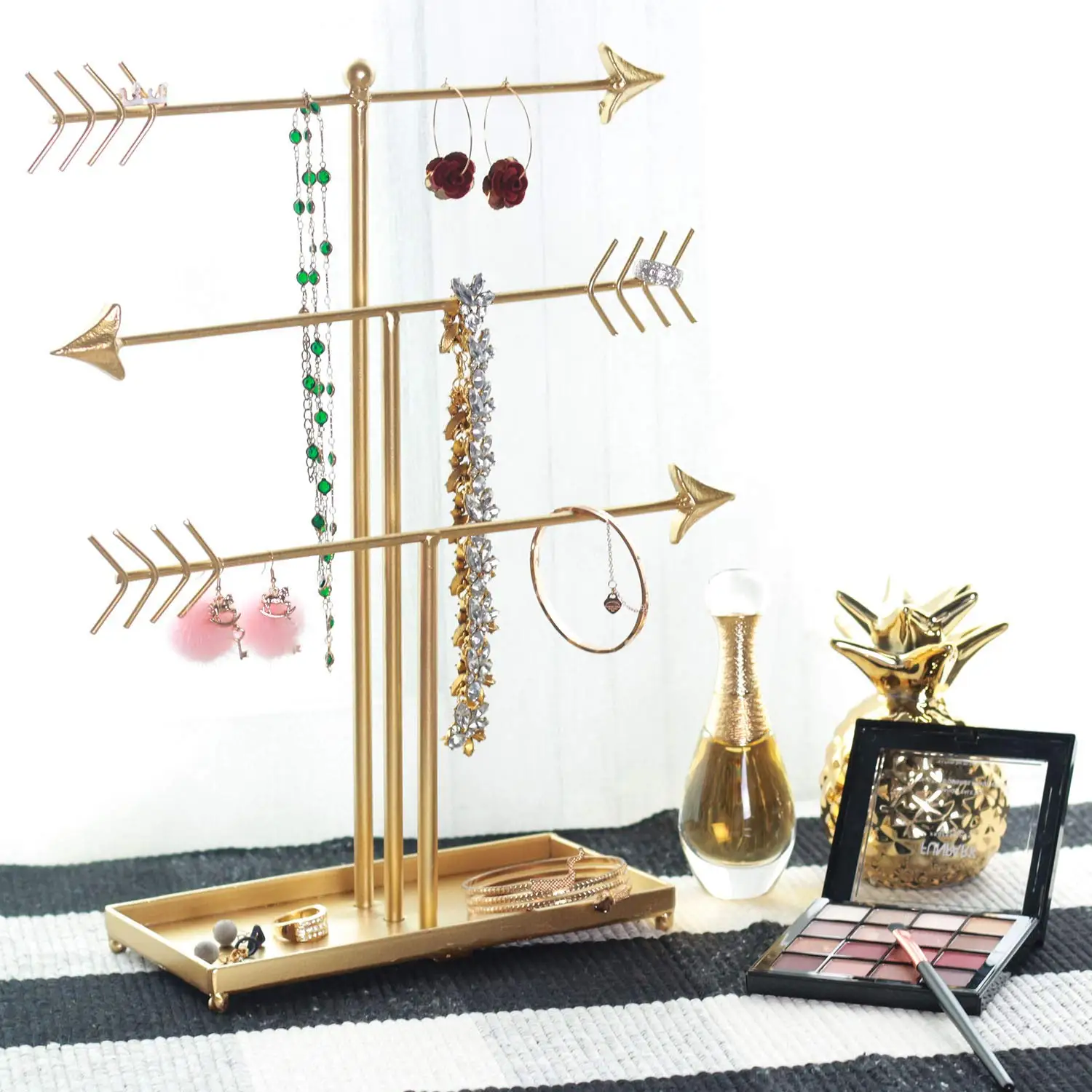 thumbnail image 2 of Suzile 3 Pcs Rotating Jewelry Display Holder 2 Tier And 3 Tier 2 of 13