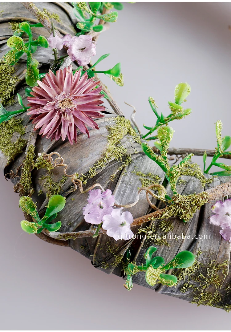 purple flower garland