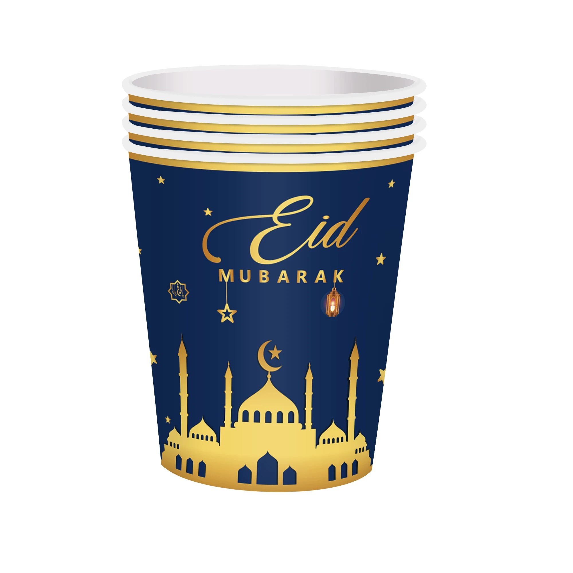 Mubarak Table Decorations Ramadan Muslim Paper Tableware Set Islamic