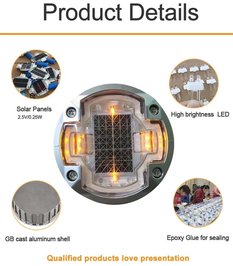Lights cat eyes reflective led solar road stud lights manufacture