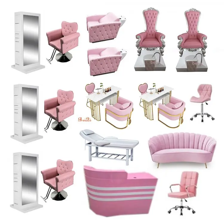 Hotsale Modern Beauty Salon Nail Shop Double Manicure Table Nail Bar