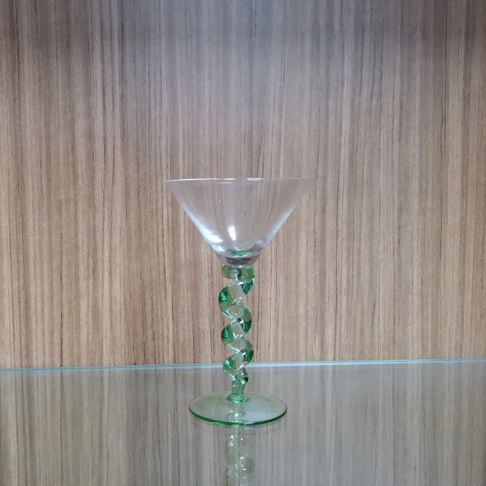 Twisted Stem Barware Vintage Colored Martini Glasses Sale Buy Colored