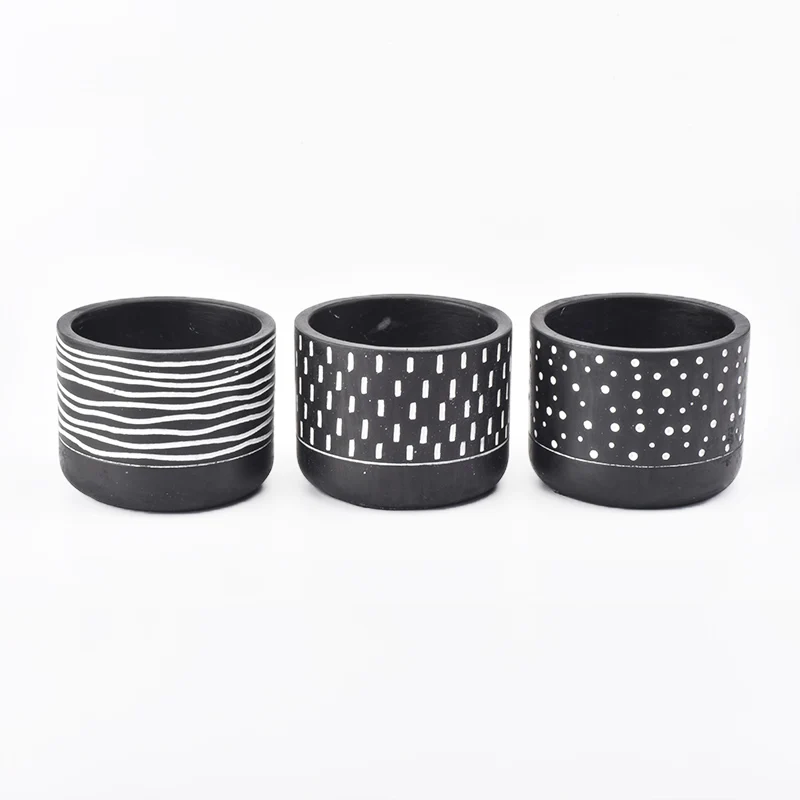 Wholesale Cement Concrete Glass Candle Vessels