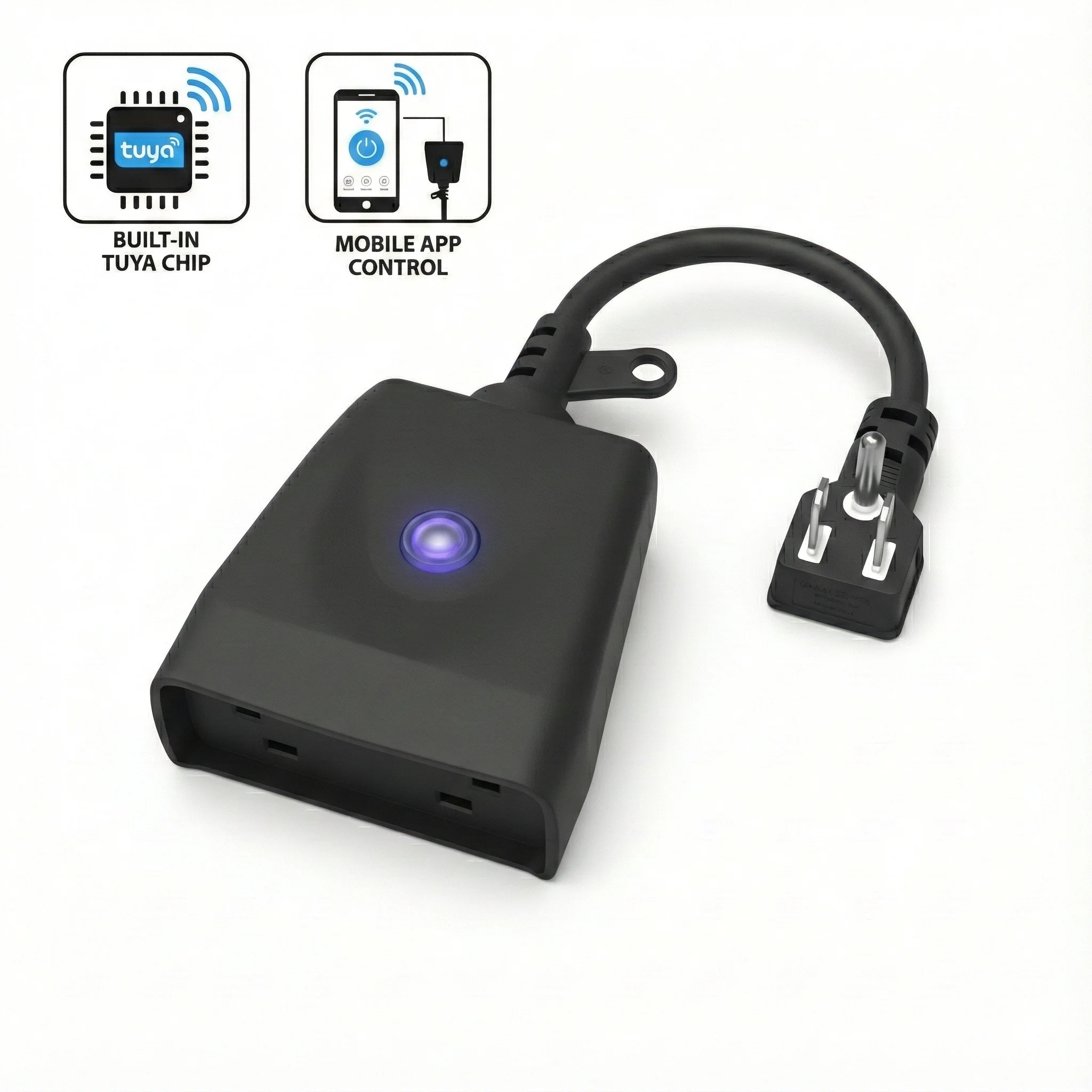 Side-by-side comparison of indoor vs. outdoor 15 amp smart plug designs