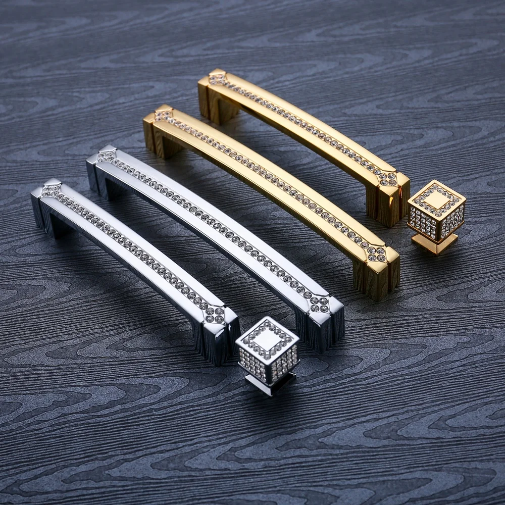 24 24k 金或银色抽屉橱柜拉手和把手衣柜浴室家具把手拉把手厨房门