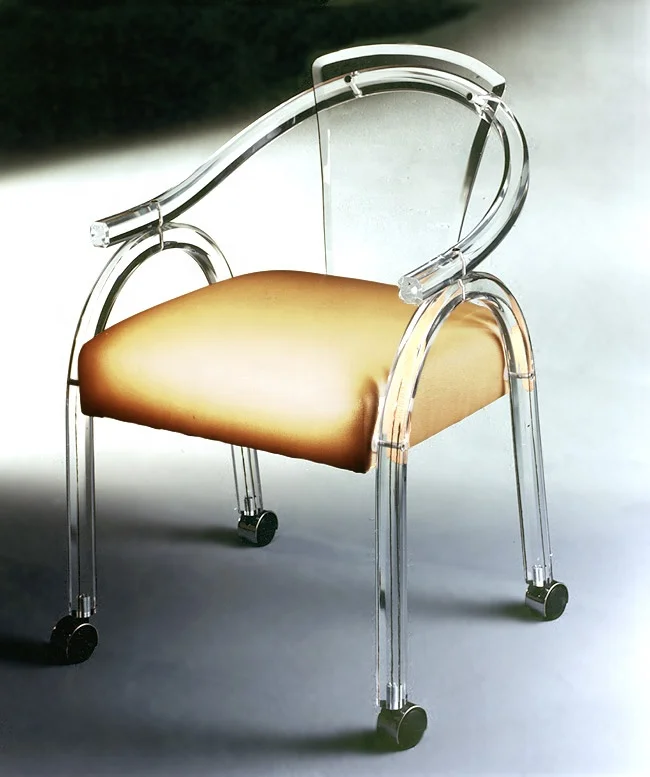 Hot Sell Acrylic Salon Chair With Cushion Clear Acrylic Dining Chair