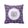 Wholesale Room Decor Square Monogram Initial Pillowcase