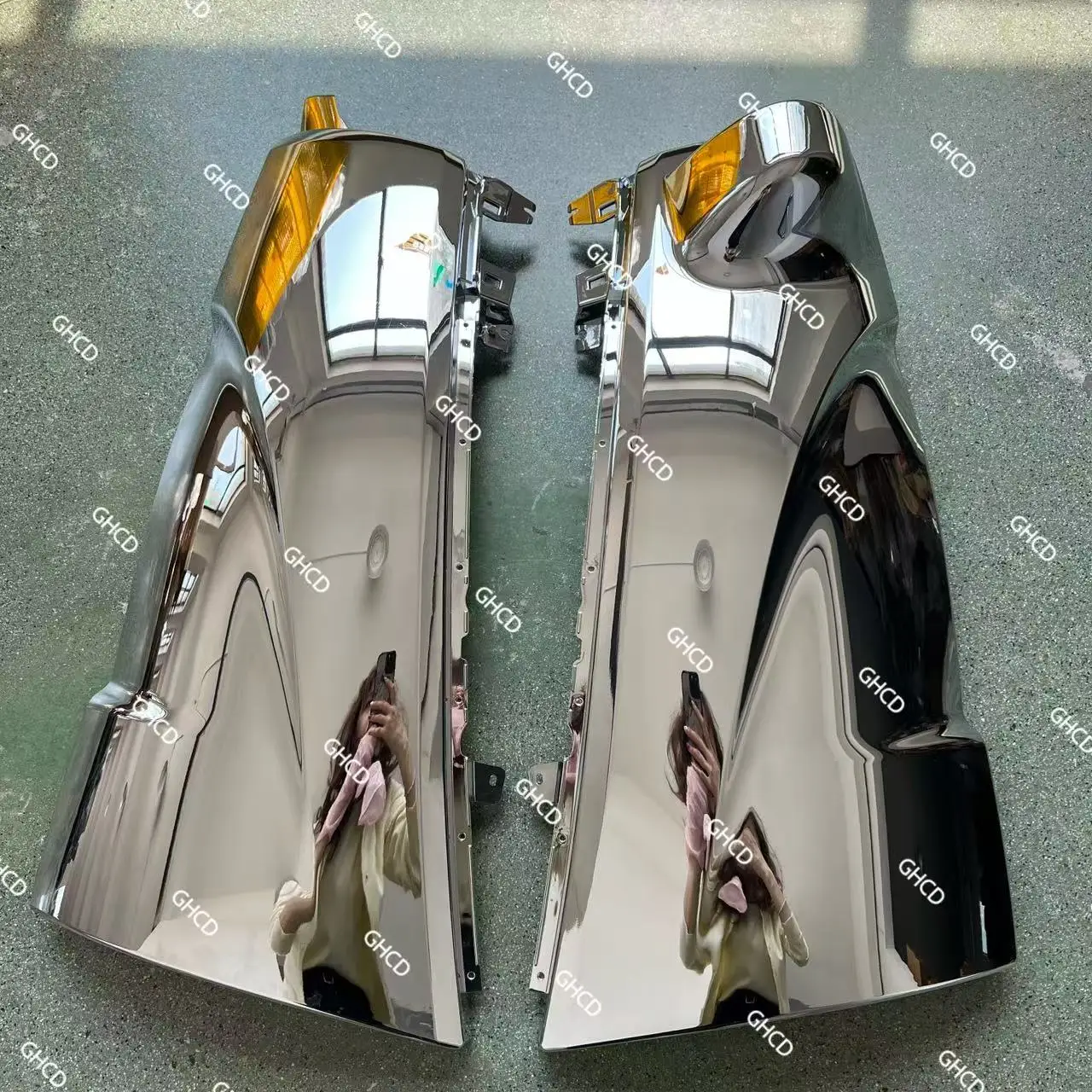 product ghcd high quality chrome plated corner panel for japanese truck new hino 500 mitsubishi isuzu nissan made of durable plastic-0