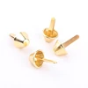 factory supply gold color 13.5mm metal handbag feet for purse feet rivet studs