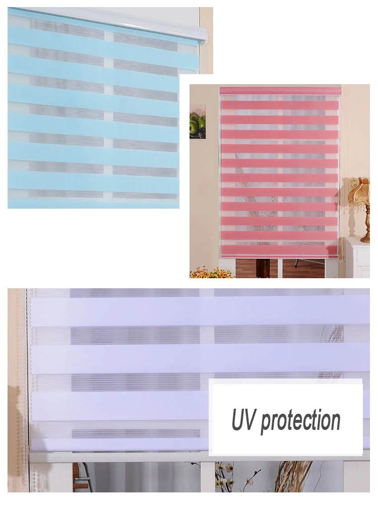 Customized Window Zebra Curtain With Spline Spring System Cordless Day