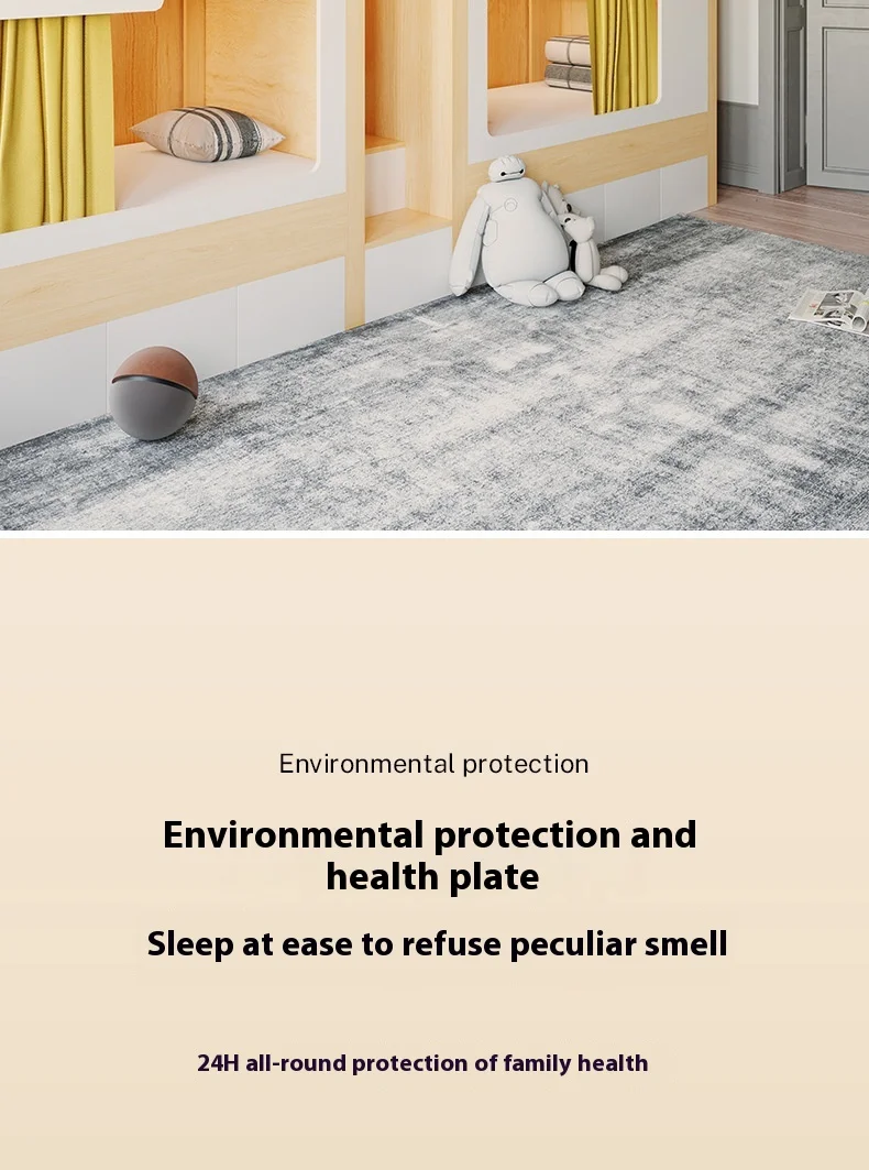 product custom metal material solid wood space capsule bunk bed kids and students apartment dormitory bunk bed with slide-10