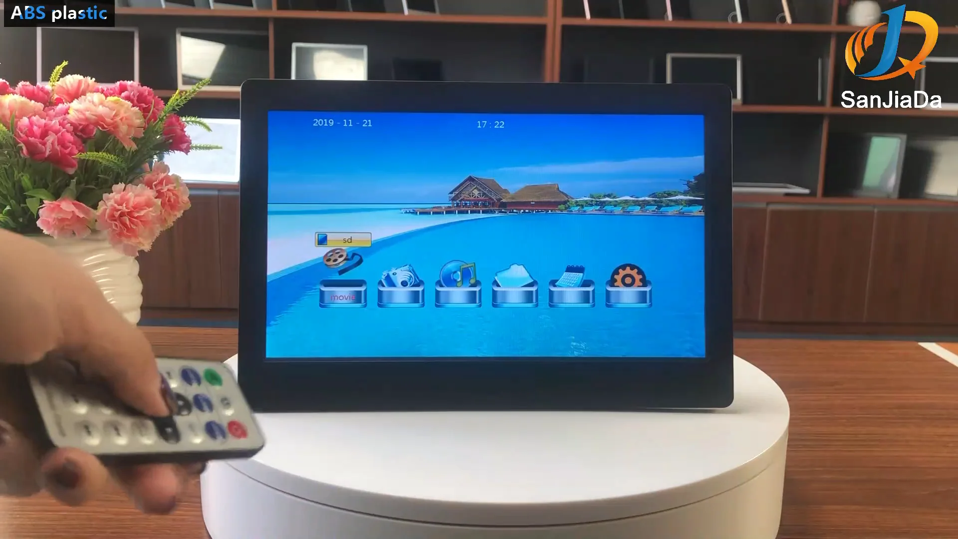 10 Inch Digital Photo Frame Hd1024x600 With Remote Control,Mp3 Music