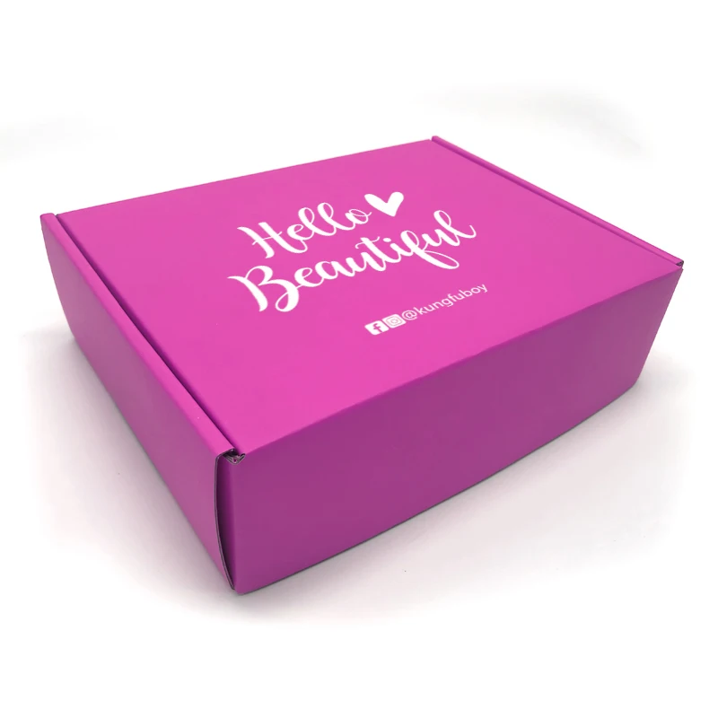Custom Purple Skincare Shipping Mailing Shoe Gift Box Printed Design