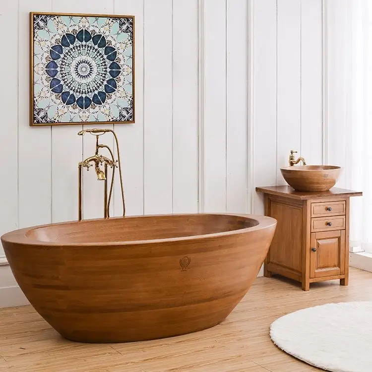 Cheap Wooden Bathtub Price Free Standing Classical Bathroom Bathtub