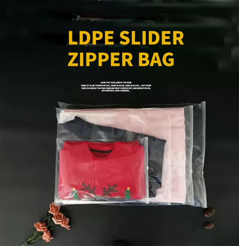 Plastic Ziplock Slider Storage Bags Clear Poly Zipper Bag With Resealable Slider Closure Buy