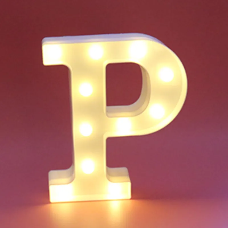 P Shape Word Light for Home Decoration