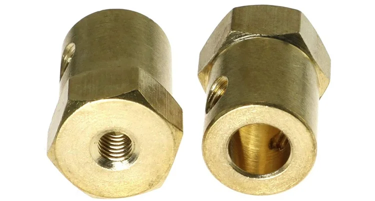 Xnrtop 2mm to 4mm Brass Connector Copper DIY Motor Flexible Shaft Coupling Joint for sale online 