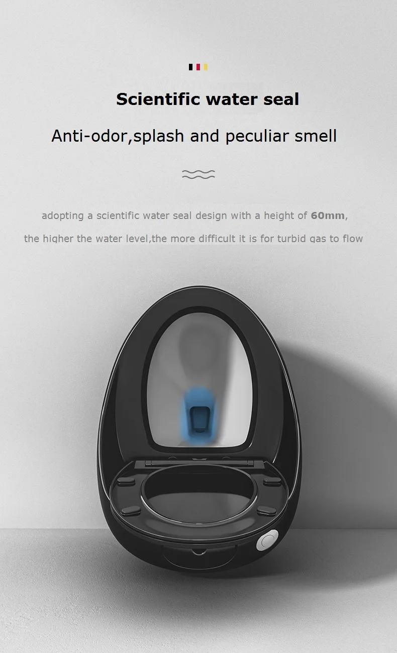 2020 NEW DESIGN Matt back Siphonic one piece toilet bathroom use water closet saving water toilet set