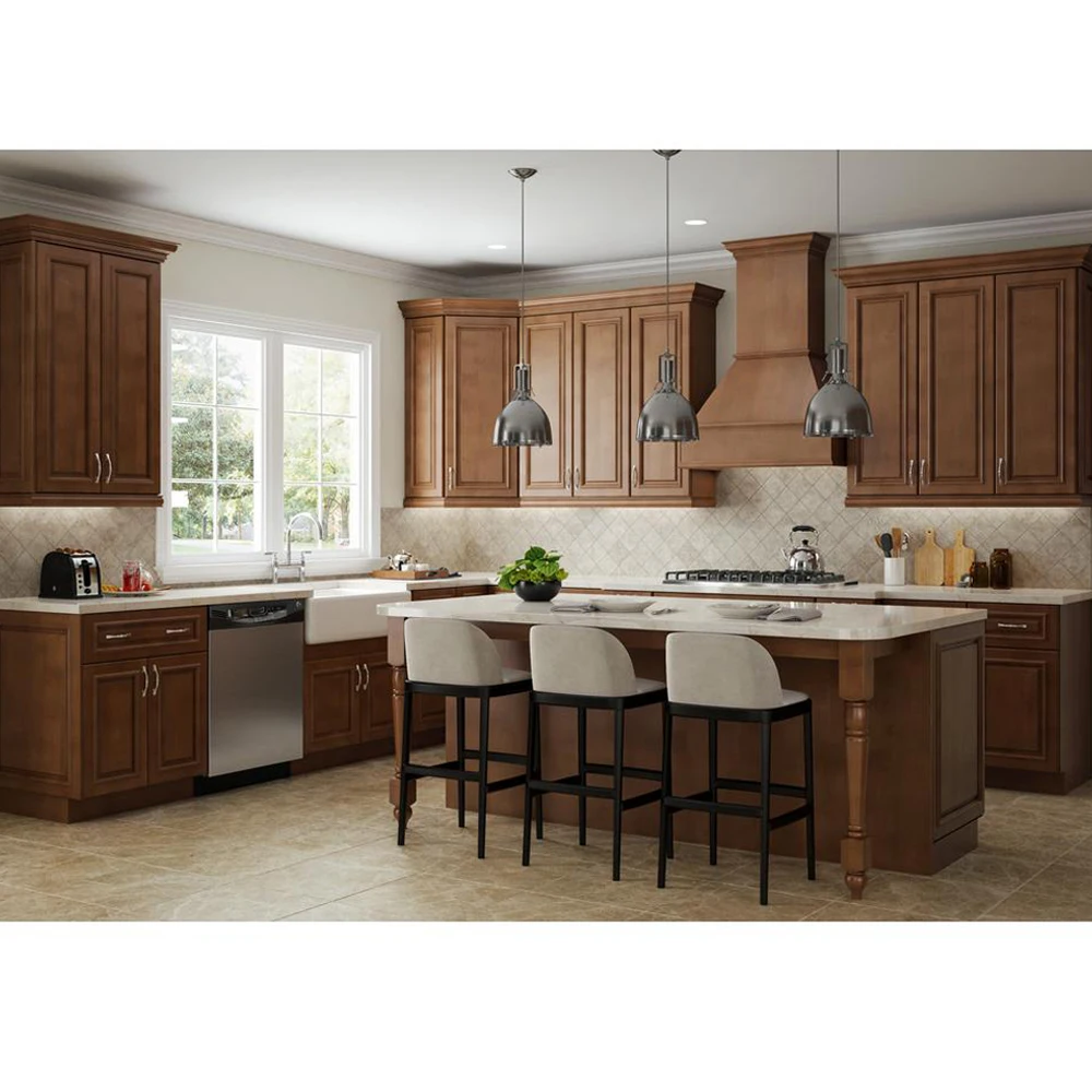 Allure American Industrial Designer Modern Design Open Kitchen with Island Designs