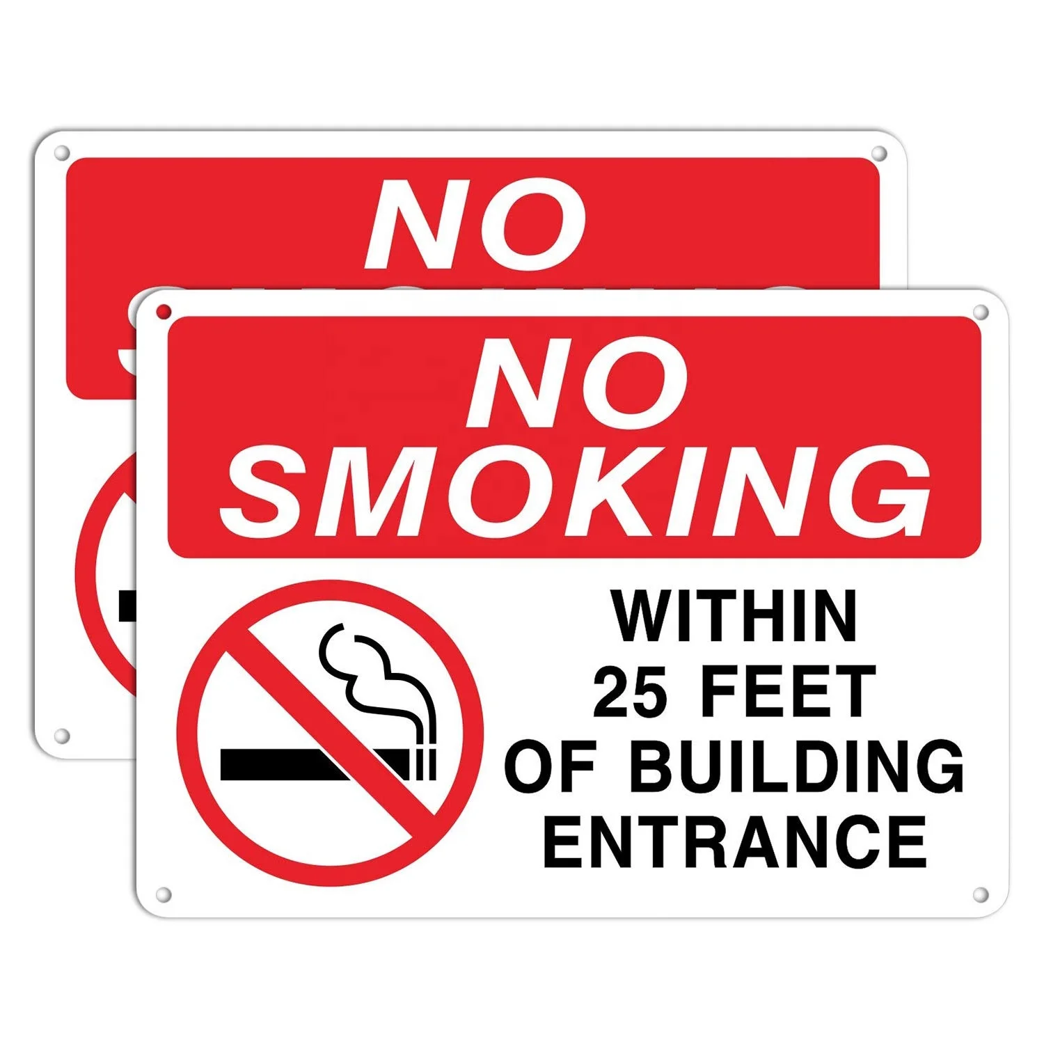 No Smoking Within 25 Feet Of Building Entrance Sign Rust Free Aluminum
