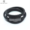 HS-ULB01 Fashion Customizable Braided Leather USB Data Cable Bangle For I Phone Android USB Bracelet