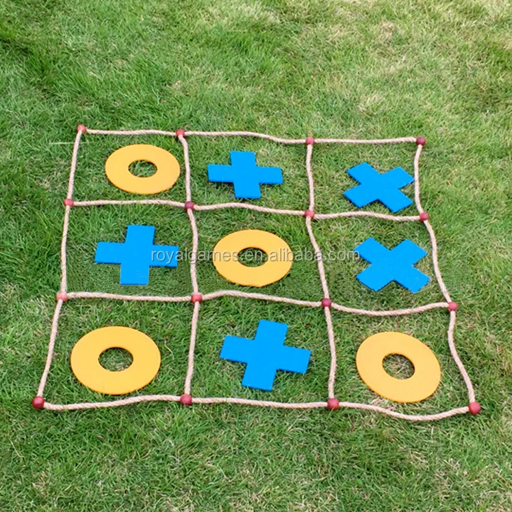 build your own yard size tic tac toe with ropes