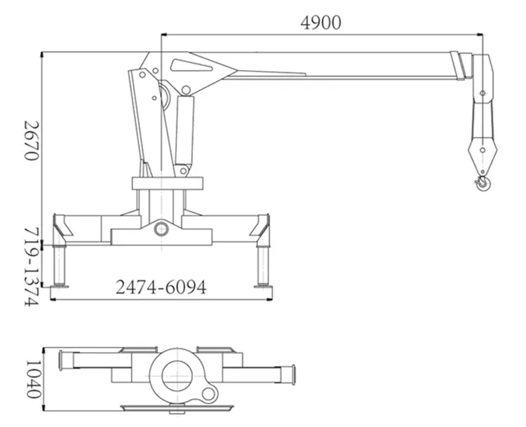 12 Ton Telescoping Boom Truck Mounted Crane For Sale - Buy Good Quality ...