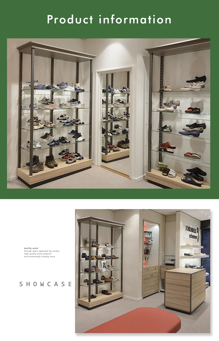 Custom Made Glass Shoes Rack Display Case For Shoe/shoes Display Case