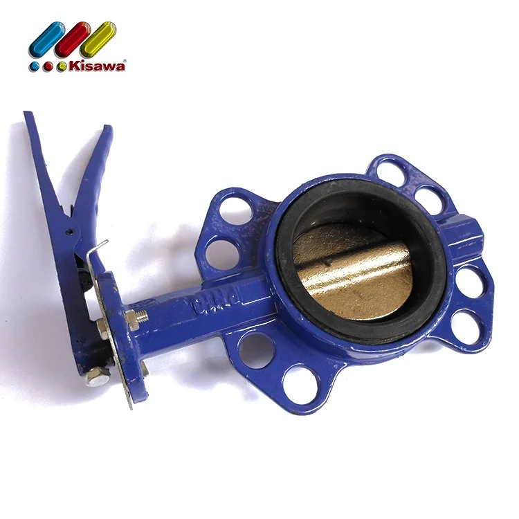 DN100 High quality valvula mariposa cast iron body seat wafer type butterfly valve