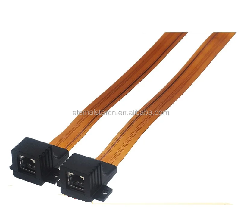 Rj45 Female To Female Ultra Thin Flat Ribbon Cable Ideal for