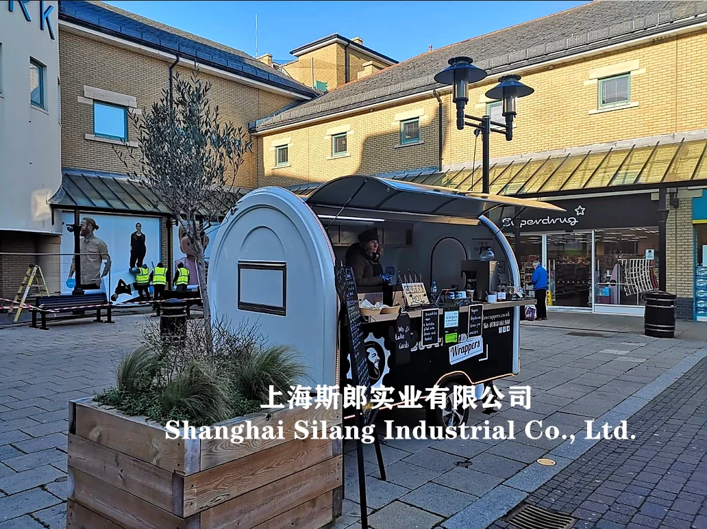 Outdoor Mobile Ice Cream Machine Trailer,Coffee Cold Drink Mini Mobile