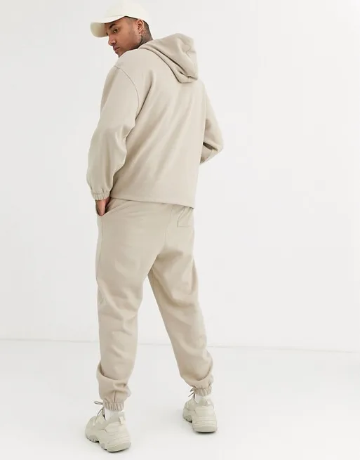 beige tracksuit men's