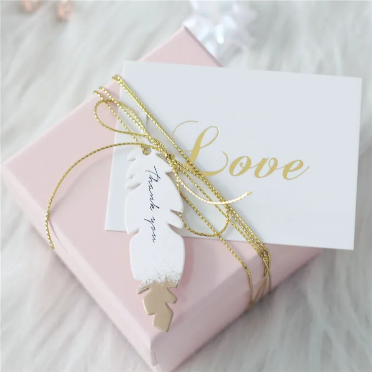
Foiled Gold Printed Wedding White Party Anniversaries Flower Bouquet Thanks Invitation Greeting Paper Cards 