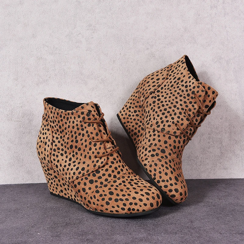 cheetah wedge booties