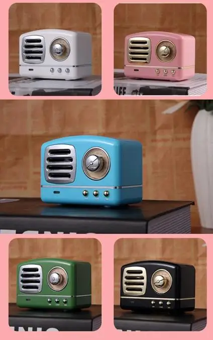 Retro old-fashioned smart portable wireless BT speaker sound for outdoor sports - ANKUX.COM
