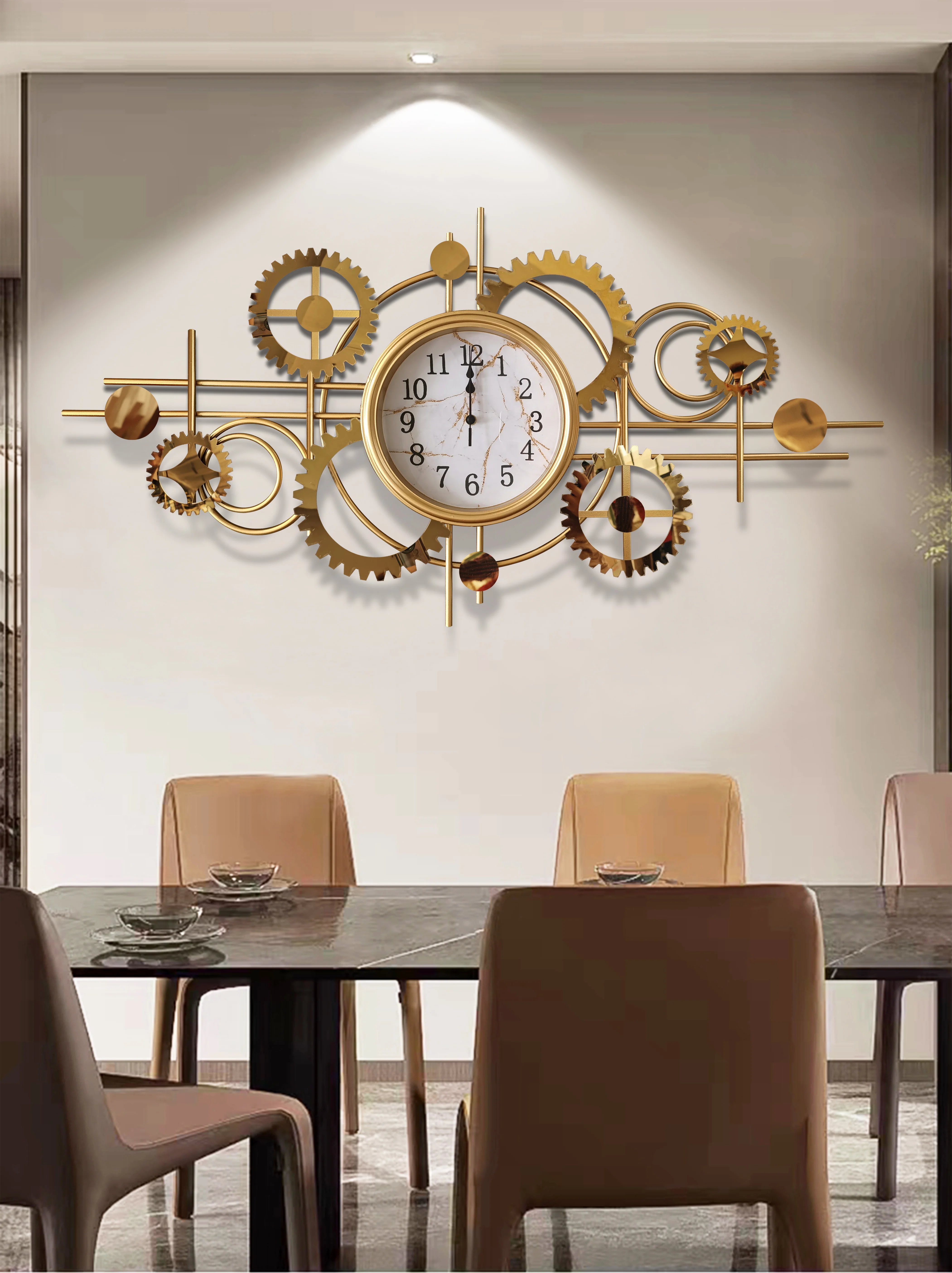 Modern Creative Gear Wheel Design Home Decor Metal Handmade Golden