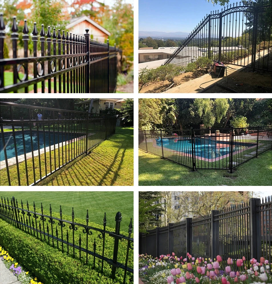 Superior quality galvanized steel fence panels garden fence decorative outdoor fence