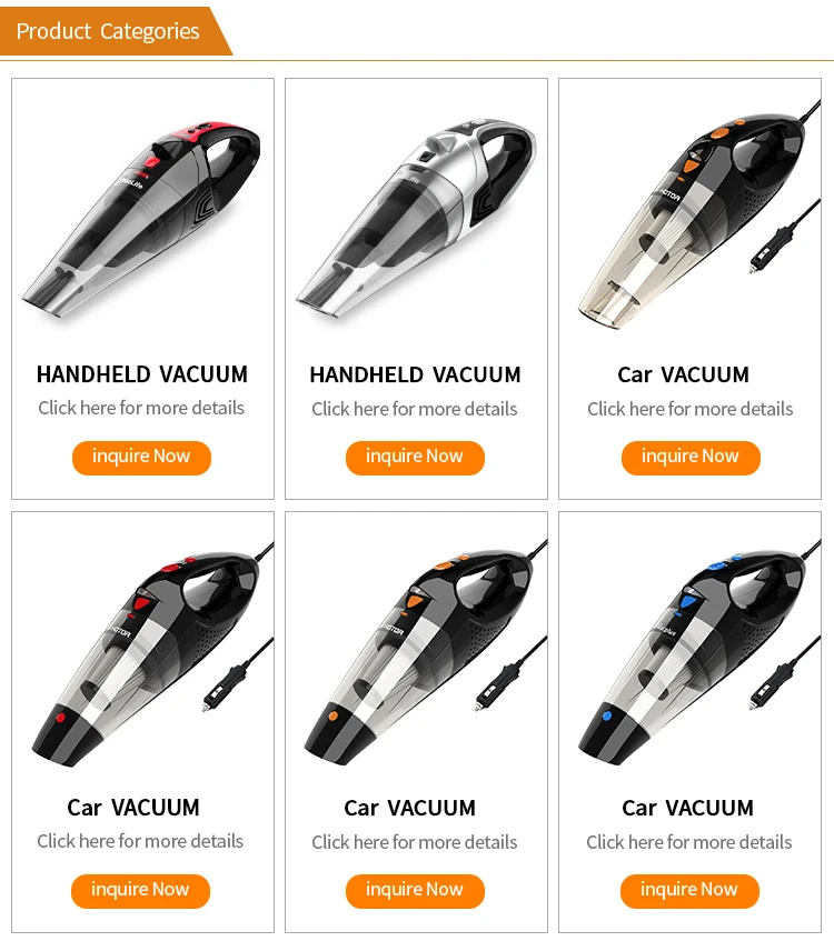 Hotor Car Styling Vacuum Dc 12v Auto Car Vacuum Cleaner 4800 Kpa 6 In 1