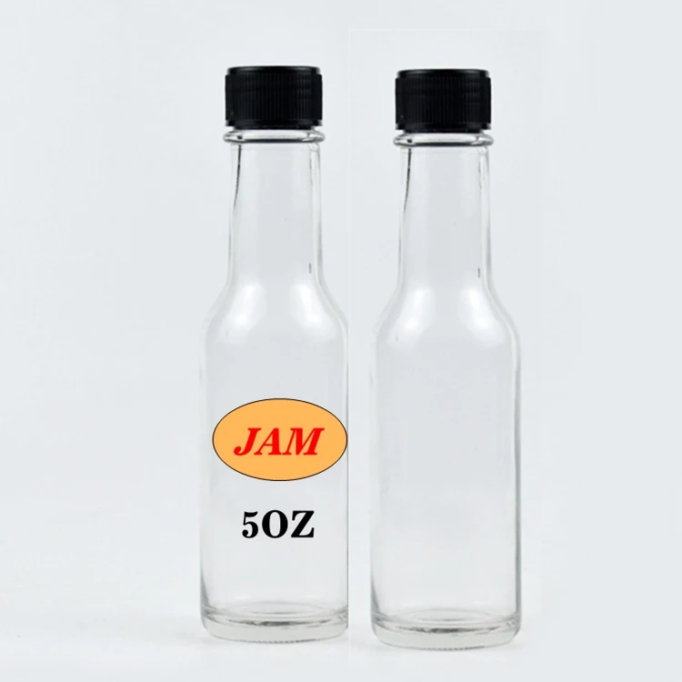 Wholesale 5 Oz 150ml Clear Hot Sauce Chili Woozy Glass Bottle With Lid Buy Sauce Bottle Glass