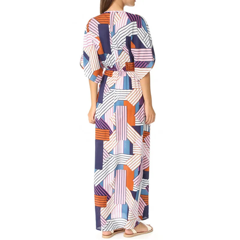 Women Summer Holiday Maxi Kimono Kaftan Dress Fashion Bohemian Beach