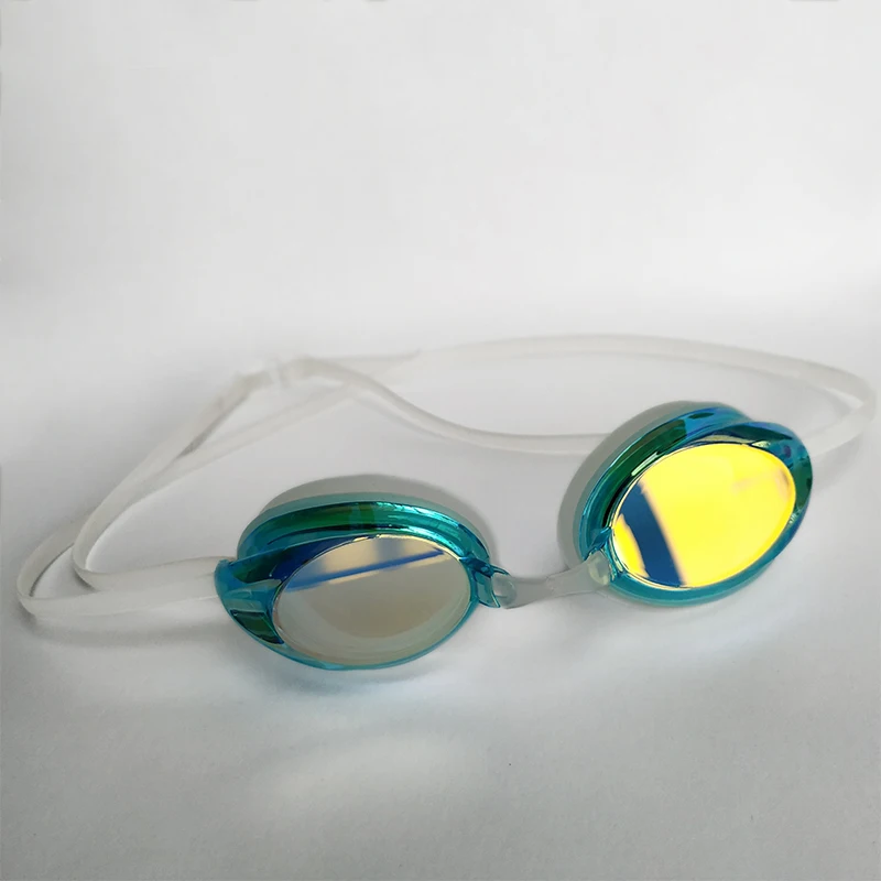 Promotional Tempered Glass Outdoor Silicone Swimming Goggles