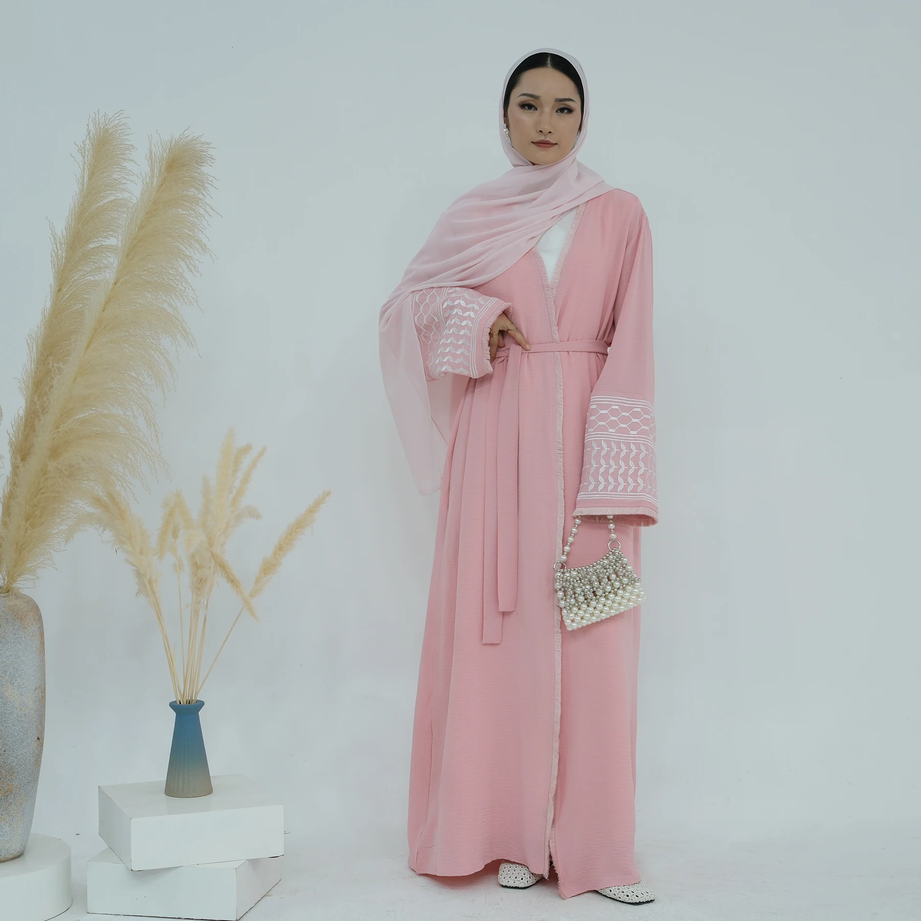 pink keffiyeh dress Desert Threads- The Keffiyeh Dress  KOURIS