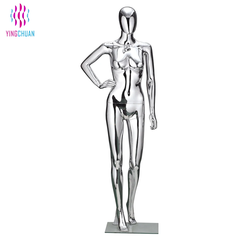 Factory Supplier Silver Chromed Plastic Female Custom Mannequin Buy